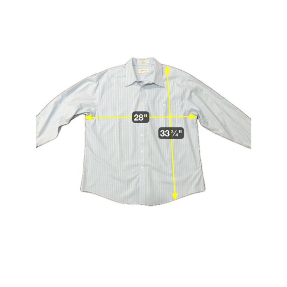 Orvis Check Plaid Long Sleeve Button Front Shirt Blue White Sz XXL Formal Office - Picture 7 of 9